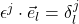 \epsilon^j\cdot\vec{e}_l=\delta^j_l