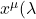 x^{\mu}(\lambda}