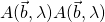 A(\vec{b},\lambda)A(\vec{b},\lambda)