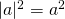 \lvert a \rvert ^2=a^2