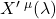 X^{\prime\,\,\mu}(\lambda)