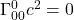 \Gamma^{0}_{00} c^2 &= 0