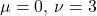 \mu = 0,\, \nu = 3