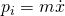 p_i=m\dot{x}