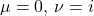 \mu = 0,\,\nu = i