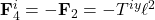\mathbf{F}^i_4 = -\mathbf{F}_2 = -T^{iy}\ell^2