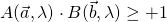 A(\vec{a},\lambda)\cdot B(\vec{b},\lambda)\geq+1