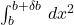 \int_{b}^{b +\delta b}\,dx^2