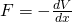 F = -\frac{dV}{dx}