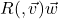 R(\vec{\u}, \vec{v})\vec{w}
