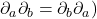 \partial_a \partial_b = \partial_b \partial_a)