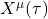 X^{\mu}(\tau)