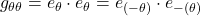 g_{\theta \theta} = e_{\theta} \cdot  e_{\theta} = e_{(-\theta)} \cdot  e_{-(\theta)}