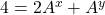 4=2A^x+A^y