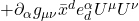 + \partial_{\alpha} g_{\mu \nu}  \bar{x}^d e^{\alpha}_d U^{\mu} U^{\nu}