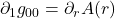 \partial _1 g_{00} = \partial_r A(r)