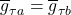 \overline{g}_{\tau a} = \overline{g}_{\tau b}