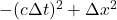 -(c \Delta t)^2 + \Delta x^2