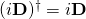 (i\mathbf{D})^\dag = i\mathbf{D}