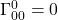 \Gamma^{0}_{00}  = 0