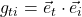 g_{ti} =  \vec{e}_t \cdot \vec{e}_i