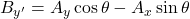 B_{y^{\prime}}=A_y\cos\theta-A_x\sin\theta