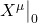 \eval{X^{\mu}}_0