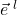 \vec{e}^{\,\,l}