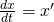 \frac{dx}{dt}=x^\prime