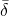 \bar{\delta}
