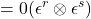 \displaystyle = 0(\epsilon^r \otimes \epsilon^s)