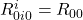 R^{i}_{0 i 0} = R_{00}