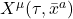 X^{\mu}(\tau, \bar{x}^a)