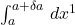 \int_{a}^{a +\delta a}\,dx^1
