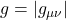 g = \lvert g_{\mu \nu} \rvert