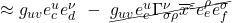 \approx g_{uv}e_{c}^{u}e_{d}^{\nu}\,\, - \,\,\cancel{g_{uv}e_{c}^{u}\Gamma ^{\nu }_{\sigma \rho }\overline{x}^{\varepsilon }e_{e}^{\rho}e_{f}^{\sigma}}