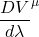\displaystyle \frac{DV}{d\lambda}^{\mu}