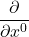 \displaystyle \frac{\partial}{\partial x^0}