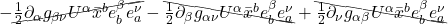 - \cancel{\frac{1}{2} \partial_{\alpha} g_{\beta \nu} U^{\alpha} \bar{x}^{b} e_{b}^{\beta} e_{a}^{\nu}} -\bcancel{\frac{1}{2} \partial_{\beta} g_{\alpha \nu} U^{\alpha} \bar{x}^{b} e_{b}^{\beta} e_{a}^{\nu}} + \bcancel{\frac{1}{2} \partial_{\nu} g_{\alpha \beta} U^{\alpha} \bar{x}^{b} e_{b}^{\beta} e_{a}^{\nu}}
