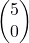 \displaystyle \begin{pmatrix} 5\\0\end{pmatrix}