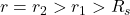 r=r_2>r_1>R_s