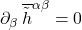 \partial_{\beta}\,\overline{\tilde{h}}^{\alpha \beta} = 0