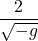 \displaystyle \frac{2}{\sqrt{-g}}