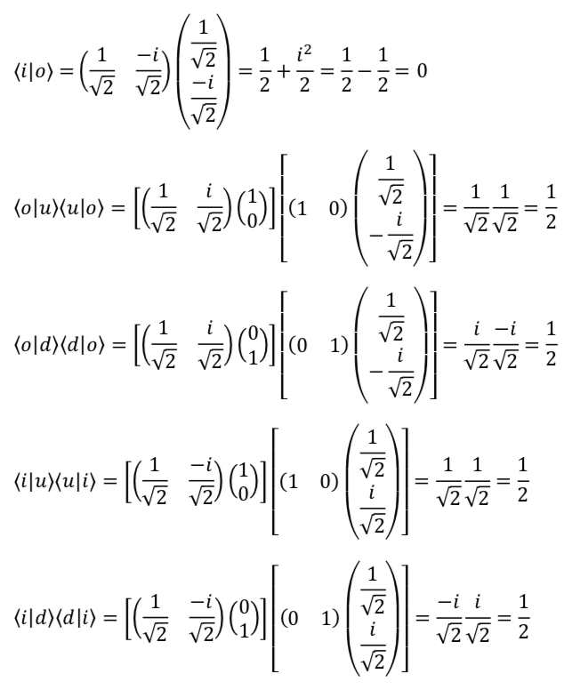 Probabilities for +y/-y in z-basis