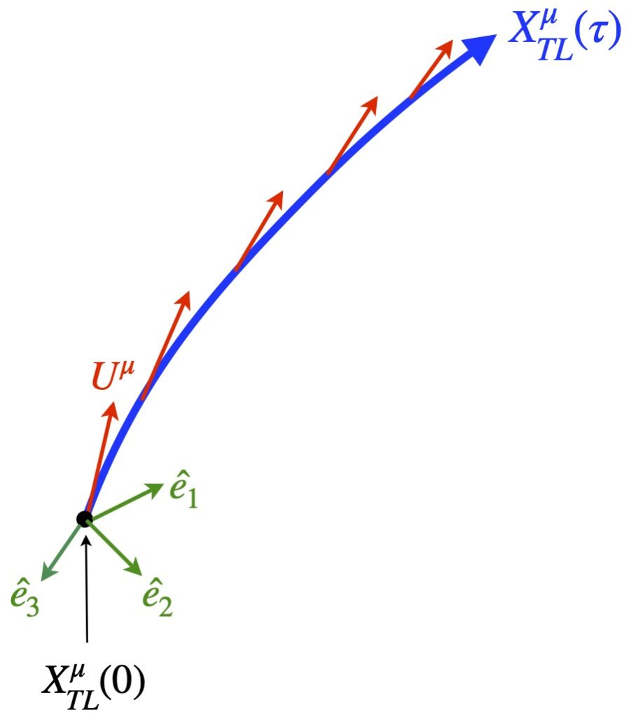 Diagram of geodesic for Fermi Normal Coordinates